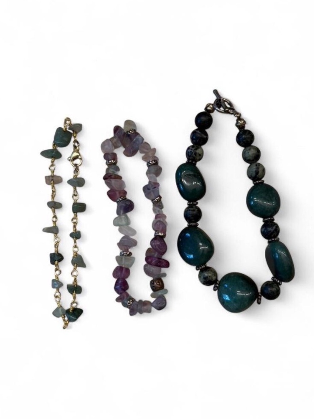 Set of 3 Crystal/Gemstone Bracelets